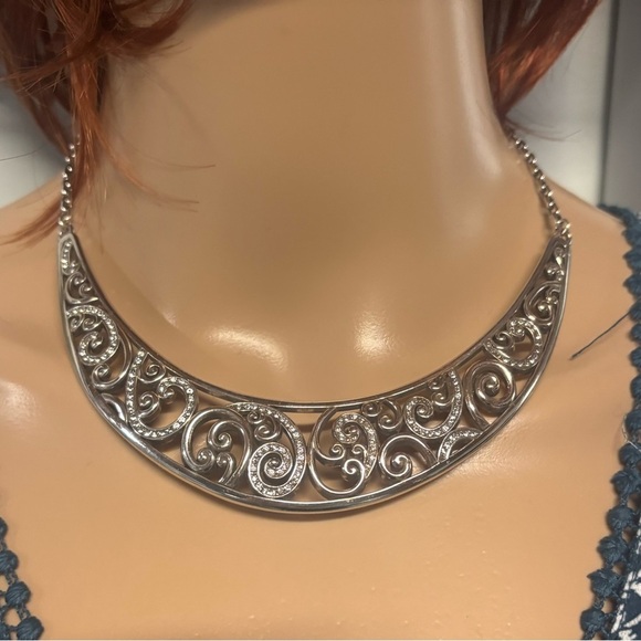 Brighton Jewelry - ❤️Brighton Ananita Crystal Silver Scroll Necklace